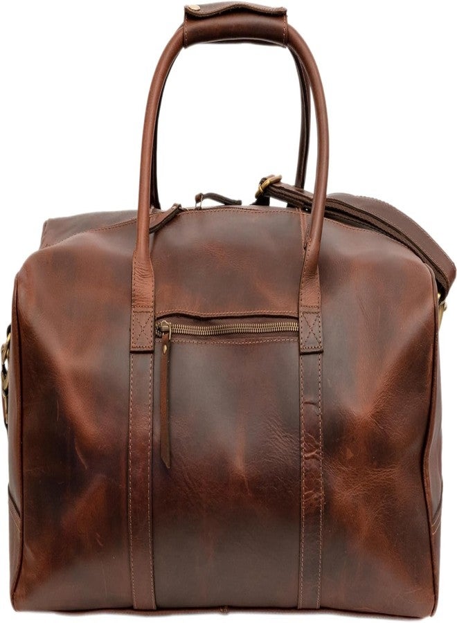 NATURALS EXPORT Duffel Bags for Men and Women Full Grain Leather Travel Overnight Weekend Bags, Sports Gym Duffel (20 Inch), Tan, 20 Inch, Travel Duffle Bag With Adjustable Strap - Image 3